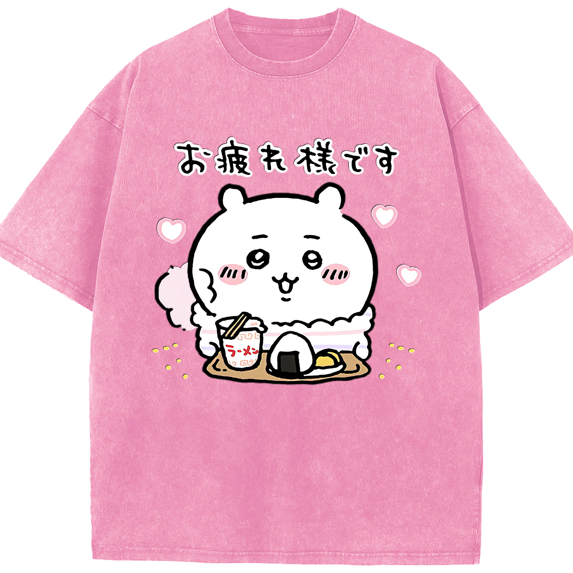 （画像用） ちいかわ ちいかわ Chii-kawa chiikawa 綿100% ヴィンテージ風 半袖Tシャツ（フロントプリント）